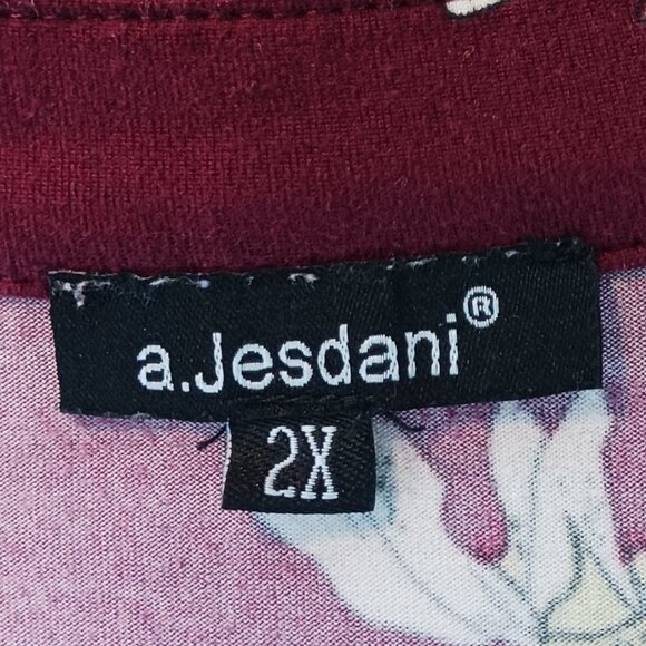 #42 3/$18 - a. Jesdani Red/Pink Long Sleeve Top Size 2X - Picture 6 of 6